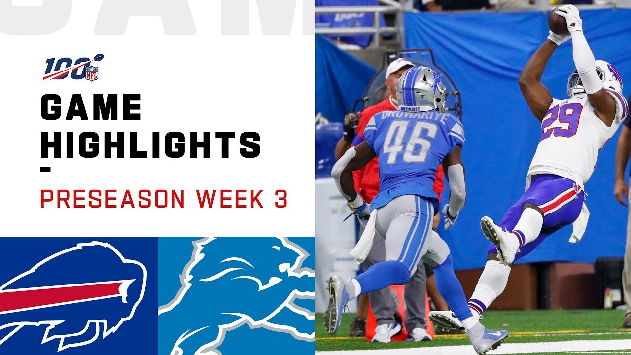 NFL 2019 Highlights Week 3 Bills vs. Lions