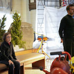 "Mother" - Pictured: Linda Hunt (Henrietta "Hetty" Lange) and Carl Beukes (Ahkos Laos). Akhos Laos (Carl Beukes), a former black ops agent originally recruited and trained by Hetty Lange, returns to seek revenge on Hetty for the life she introduced him to, on the 250th episode of NCIS: LOS ANGELES, Sunday, Dec. 1 (9:30-10:30 PM, ET/9:00-10:00 PM, PT) on the CBS Television Network. Series regular Eric Christian Olsen co-wrote the episode with Babar Peerzada. Photo: Bill Inoshita/CBS ©2019 CBS Broadcasting, Inc. All Rights Reserved.