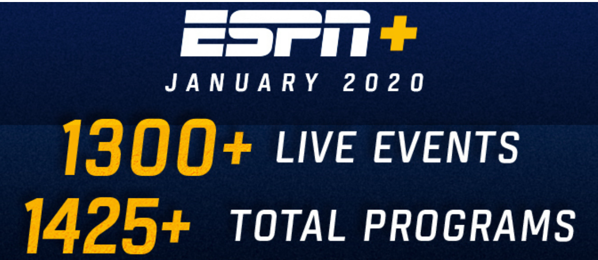 ESPN+ January 2020 vvc