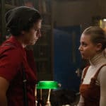 Get Ready for ‘Riverdale’ Chapter 67 – Arriving Today Riverdale -- "Chapter Sixty-Seven: Varsity Blues" -- Image Number: RVD410a_0273.jpg -- Pictured (L-R): Cole Sprouse as Jughead and Lili Reinhart as Betty -- Photo: Jack Rowand/The CW-- © 2020 The CW Network, LLC All Rights Reserved.
