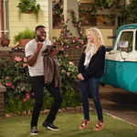 "Welcome to the Commercial" - Pictured: Sheaun McKinney (Malcolm Butler) and Beth Behrs (Gemma Johnson). When Calvin decides to film a local TV commercial for his business, he enlists Dave, Tina and Marty to help, but it doesn't take long for creative differences to arise. Also, Malcolm considers making a grand gesture when his girlfriend, Sofia (Edy Ganem), is offered her dream job abroad, on THE NEIGHBORHOOD, Monday, March 9 (8:00-8:30 PM, ET/PT) on the CBS Television Network. Photo: Greg Gayne/CBS ©2020 CBS Broadcasting, Inc. All Rights Reserved.