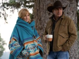 Yellowstone season 3 Episode 6 - “All for Nothing”.jpg (L-R) Kelly Reilly as Beth Dutton and Kevin Costner as John Dutton.
