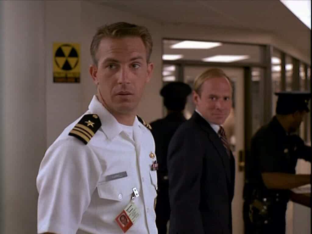 Kevin Costner and Will Patton in No Way Out Year 1987