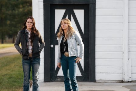 #Yellowstonetv_309_(L-R) Eden Brolin as Mia and Hassie Harrison as Laramie. Episode 9 of Yellowstone - “Meaner than Evil” Premieres August 16th