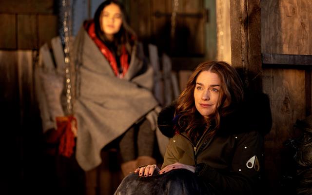 Nicole, played by Katherine Barrell, and Dominique Provost-Chalkley as Waverly Earp —stars on Wynonna Earp Season 4 Episode 5