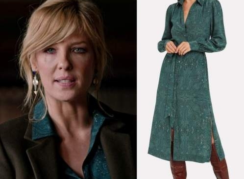 Beth Dutton Intermix Juliana Print Shirt Dress Beth Dutton Intermix Juliana Print Shirt Dress