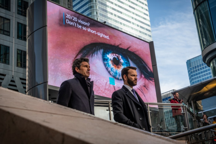 Patrick Dempsey as Dominic Morgan and Alessandro Borghi as Massimo Ruggero in ‘Devils’ season 1 episode 2 (Photo: Antonello and Monte © Sky Italia)