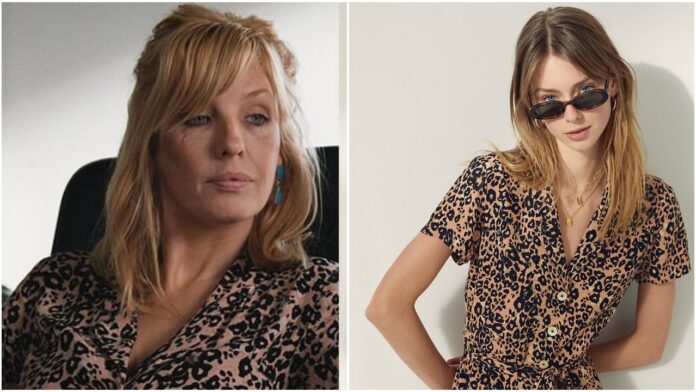 Beth Dutton Leopard Print Shirtdress Wore in Yellowstone season 3 episode 4