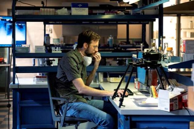 NCIS New Orleans Season 7 Episode 2. Pictured Rob Kerkovich as Forensic Agent Sebastian Lund