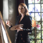 Riverdale’-Season-5-Episode-6-Madelaine-Patsch-as-Cheryl-Blossom-in-black-dress-doing-some-paintart