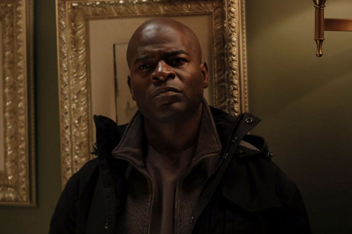 THE BLACKLIST -- "The Fribourg Confidence (#140)" Episode 805 -- (Pictured: Hisham Tawfiq as Dembe Zuma -- (Photo by: Will Hart/NBC)