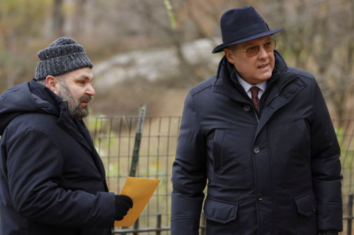THE BLACKLIST -- "The Fribourg Confidence (#140)" Episode 805 -- (Pictured: (l-r) Hisham Tawfiq as Dembe Zuma, James Spader as Raymond "Red" Reddington -- (Photo by: Will Hart/NBC)