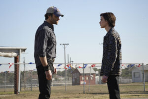 Walker -- “Duke” -- Image Number: WLK105b_0580r -- Pictured (L-R): Jared Padalecki as Cordell Walker and Kale Culley as August Walker -- Photo: Rebecca Brenneman/The CW -- © 2021 The CW Network, LLC. All Rights Reserved.