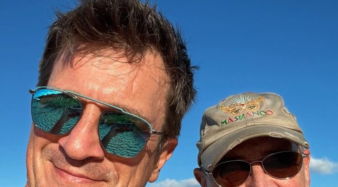 Nathan Fillion and his father appear to be similar in a Stunning Beach Photo