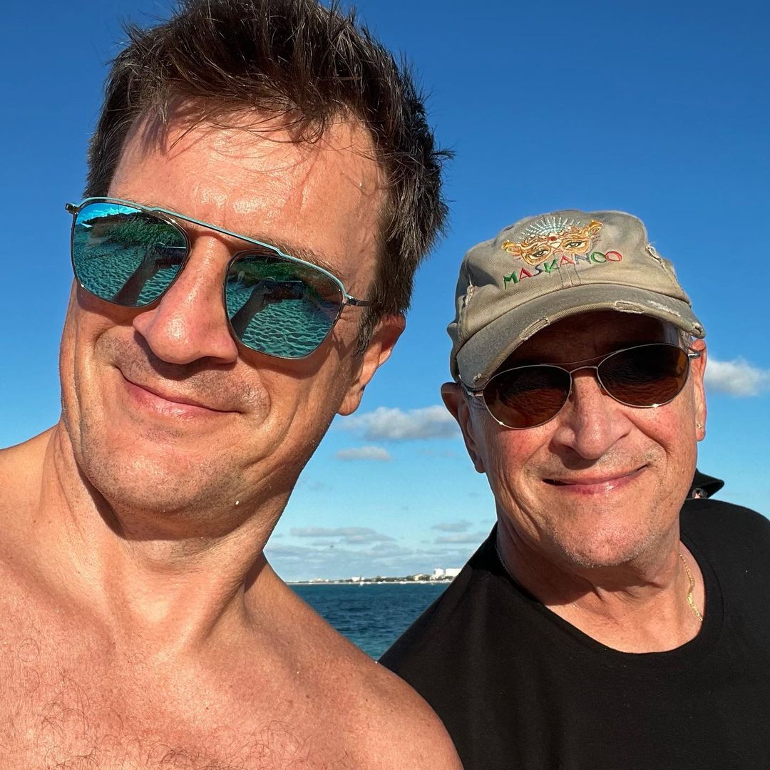 Nathan Fillion and his father appear to be similar in a Stunning Beach Photo