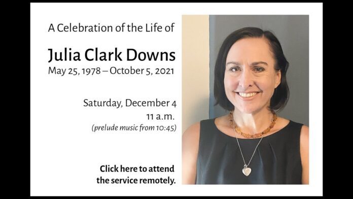 Tribute to Julie Clark-Downs in Title Card-