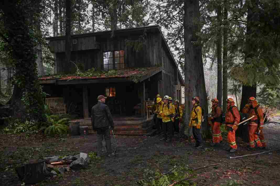 Fire Country Episode 12 Two pink lines Team outside hut