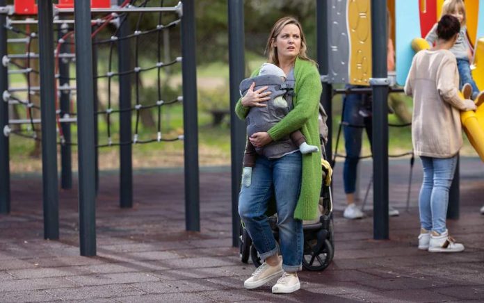 For her sins - Jo Joyner with baby-