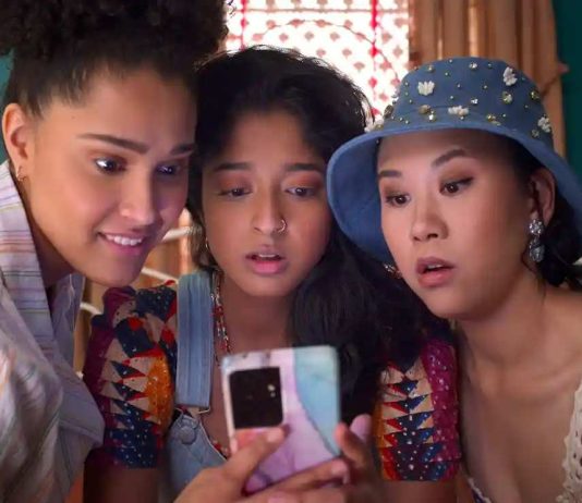 Never Have I Ever Season 4 Episode 2 Recap Never Have I Ever S4 - left to right - Lee Rodriguez, Maitreyi Ramakrishnan and Ramona Young-