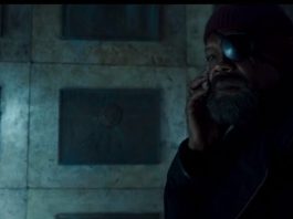 nick fury on the phone