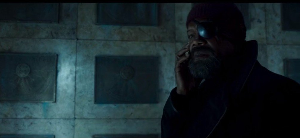 nick fury on the phone