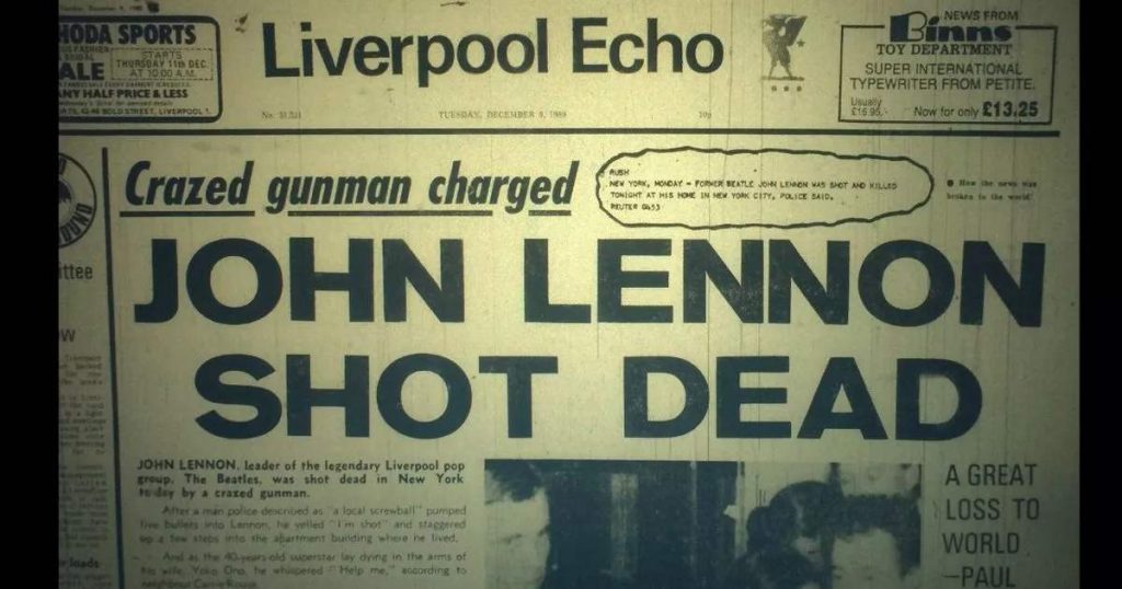 John Lennon shot- dead