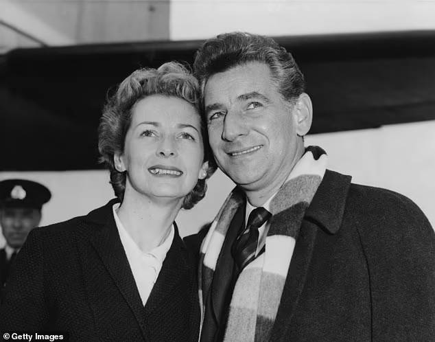 Leonard Bernstein and his wife Felicia Montealegre- 