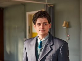 Aneurin Barnard as Dr. Dylan in Men up