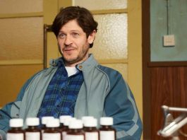 (Iwan Rheon) as Meurig Jenkins in Men up