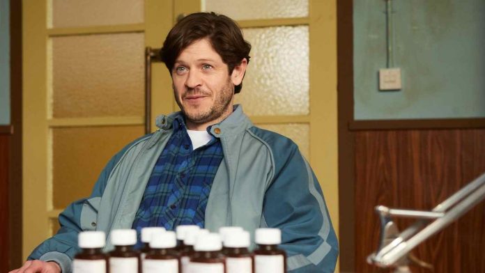 (Iwan Rheon) as Meurig Jenkins in Men up