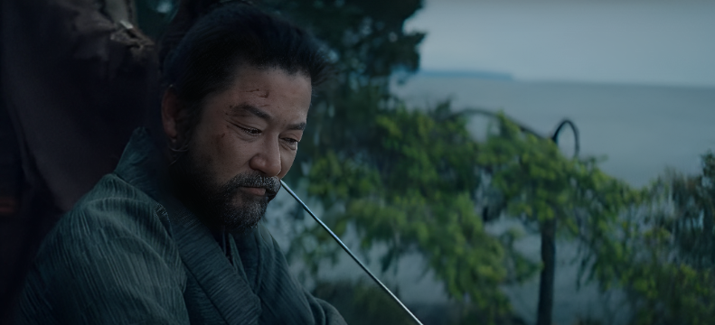 Yabushige, played by Tadanobu Asano, dies in Shogun