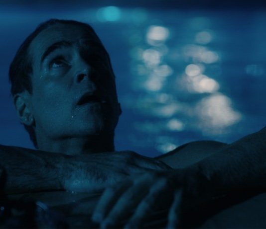 Apple TV + Sugar Season 1 Episode 3 Photos “Shibuya Crossing” Sugar eps 3-- Colin Farrell in the pool