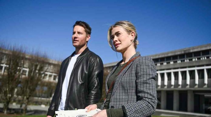 tracker-episode-11 Justin Hartley as Colter Shaw and Melissa Roxburgh as Dr. Dory Shaw