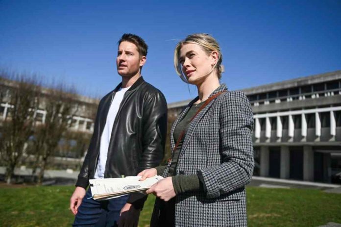 tracker-episode-11 Justin Hartley as Colter Shaw and Melissa Roxburgh as Dr. Dory Shaw