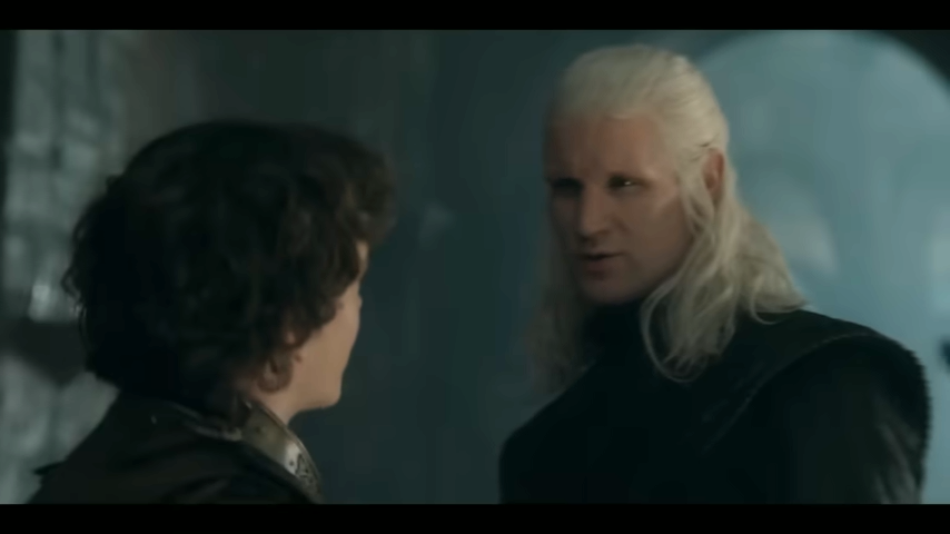 House-of-the-Drago S2E7: Daemon Targaryen talking with Oscar Tully (Archie Barnes)