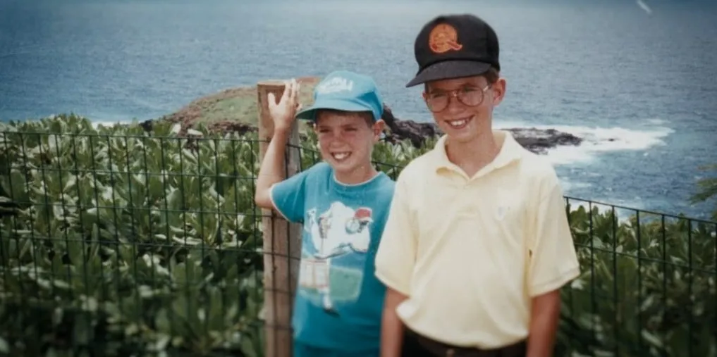 Justin Posey with his brother brandon