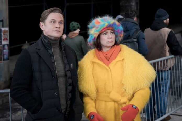ELSBETH 2x19-- Billy Magnussen as Rod Bedford and Carrie Preston as Elsbeth