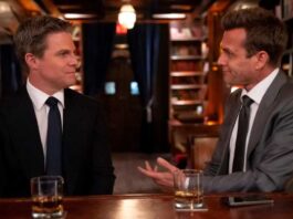 'Suits LA' Episode 9 Stephen Amell as Ted Black, Gabriel Macht as Harvey Specter-compressed
