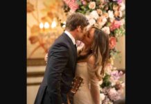 Grey’s Anatomy Season 21 Episode 17 Recap: Jo and Link Finally Say “I Do” Greys jo link wedding kiss CHRIS CARMACK, CAMILLA LUDDINGTON-