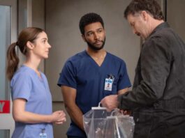 Greys s21e16 ADELAIDE KANE, ANTHONY HILL, BRADY SMITH-